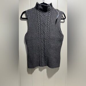Ralph Lauren Sport Charcoal Knit Sweater Vest Women’s Large NWT